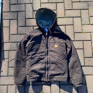 Vintage Sherpa Lined Carhartt Jacket Chocolate Brown